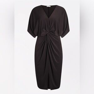 Maurices Black Knot Front Sheath Midi Dress